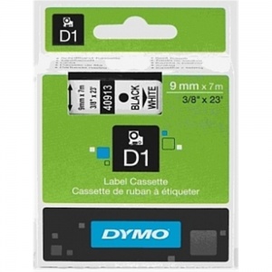 Dymo 40913 Black On White - 9mm