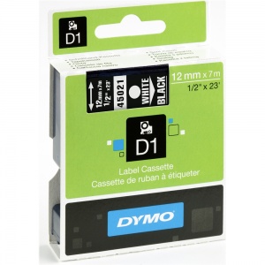 Dymo 45021 White On Black - 12mm