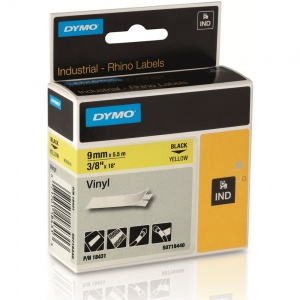 Dymo Rhino 18431 Black on Yellow Vinyl --- DISCONTINUED ---