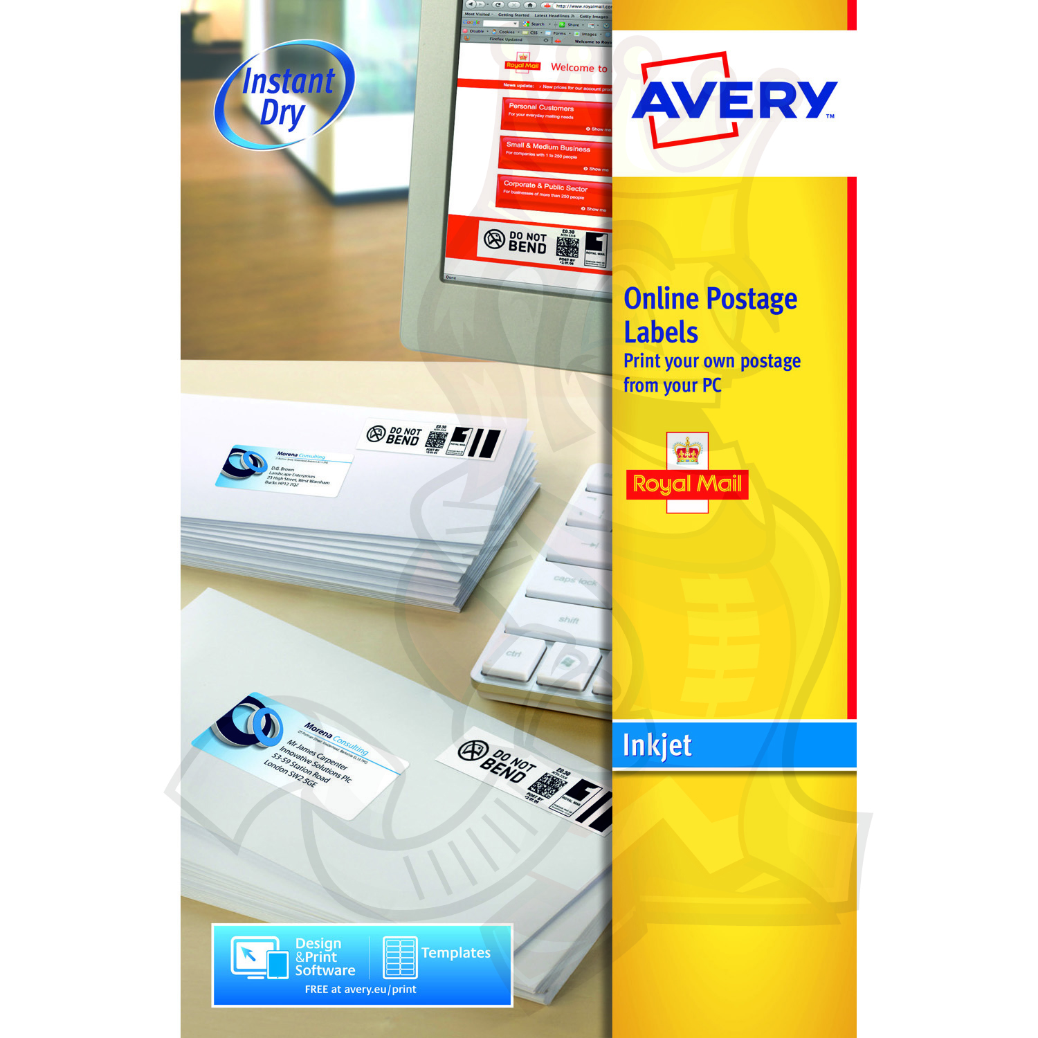 Avery Online Postage Labels 69x38mm J510125 (500 Labels) Label King