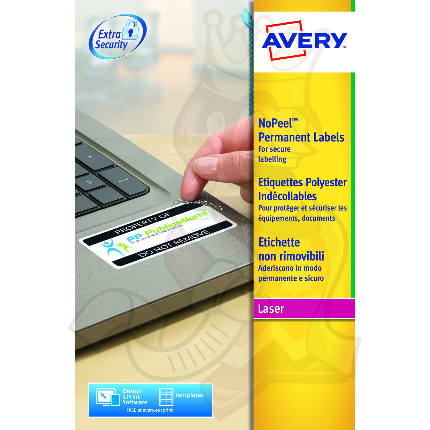 Avery NoPeel Label AntiTamper 45.7x25mm L6145-20 (800 ...