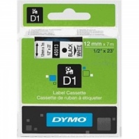 Dymo 45013 Black On White - 12mm