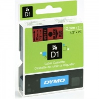 Dymo 45017 Black On Red - 12mm