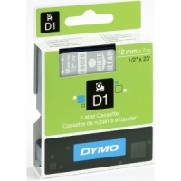 Dymo 45020 White On Clear - 12mm