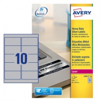 Avery L6012-20 Resistant Labels, 20 Sheets, 10 Labels per Sheet (200 labels)
