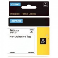 Dymo Rhino 18111 White Non-Adhesive Tag - 6mm