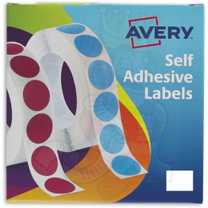 Avery Labels in Dispensers 19x25mm White 24-421 (1200 Labels)
