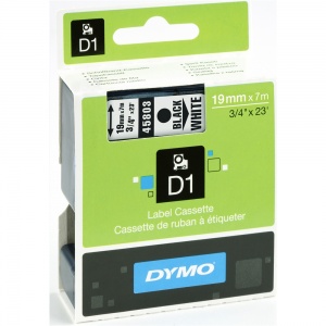 Dymo 45803 Black On White - 19mm
