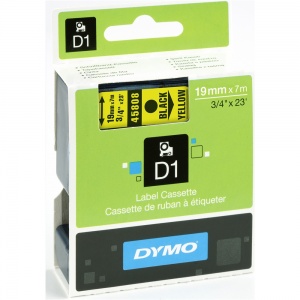 Dymo 45808 Black On Yellow - 19mm