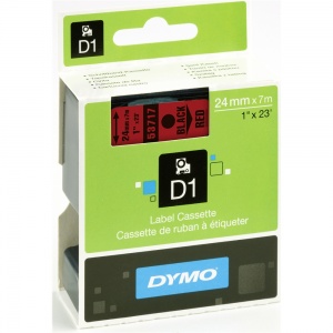 Dymo 53717 Black On Red - 24mm