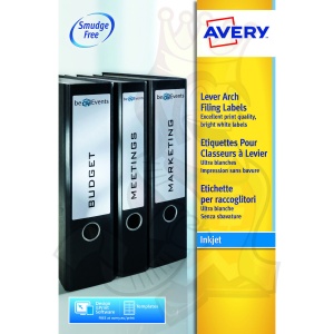 Avery Lever Arch Filing Labels 200x60mm J8171-25 (100 Labels)