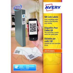 Avery QR Code Labels 35x35mm L7120-25 (875 Labels)