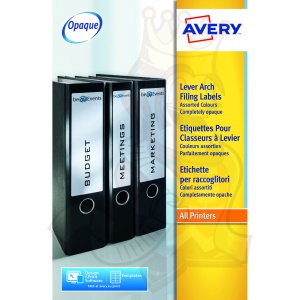 Avery Lever Arch Filing Labels 200x60mm J7171A-25 (80 Labels)