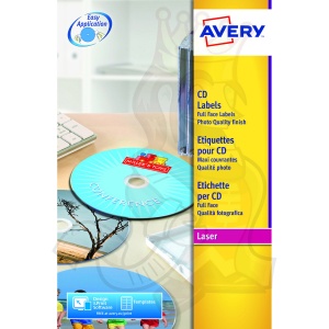 Avery Full Face CD Glossy Laser 117mm Diameter L7760-25 (25 Labels)
