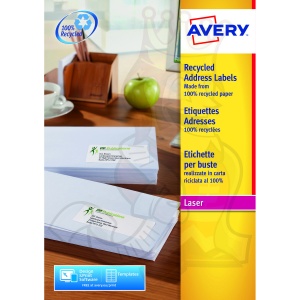 Avery QuickPEEL Recycled Laser Address Labels 99x38mm LR7163-100 (1400 Labels)