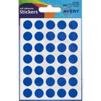 Avery Coloured Labels Round 13mm Diameter Blue 32-308 (10 Packs of 245 Labels)