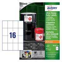 Avery B5274-50 Ultra Resistant Labels, 50 Sheets, 16 Labels per Sheet (800 labels)