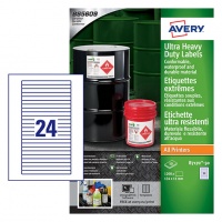 Avery B7170-50 Ultra Resistant Labels, 50 Sheets, 24 Labels per Sheet (1200 labels)