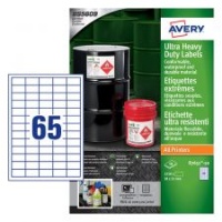 Avery B7651-50 Ultra Resistant Labels, 50 Sheets, 65 Labels per Sheet (3250 labels)
