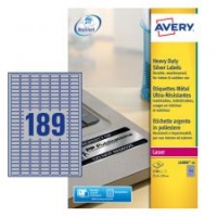 Avery L6008-20 Resistant Labels, 20 Sheets, 189 Labels per Sheet (3780 labels)