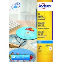 Avery Full Face CD/DVD Labels 117mm Diameter J8676-100 (200 Labels)