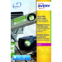Avery Heavy Duty Labels 64.6x33.8mm White L4773-20 (480 Labels)