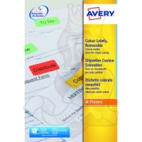 Avery Coloured Labels 63.5x34mm Green L6033-20 (480 Labels)