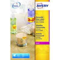 Avery High Vis Round 63.5mm Diameter Yellow  L7670Y-25 (300 Labels)