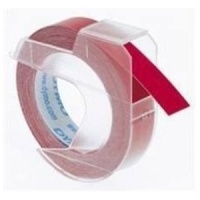 Dymo S0898150 White On Red Embossing Tape - 9mm