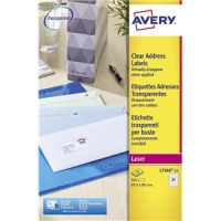 Avery Clear Mini Laser Labels 63.5x38.1mm L7560-25 (525 Labels)