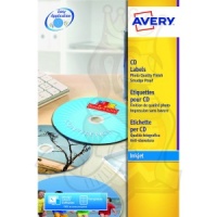 Avery Full Face CD Label Glossy 117mm Diameter C9660-25 (50 Labels)