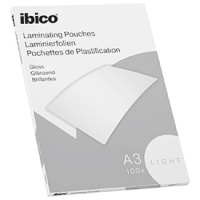 Ibico Basics A3 Gloss Laminating Pouches Light (Pack of 100)